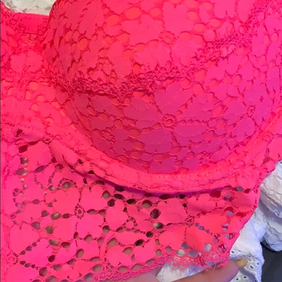 NWOT Bright Pink by VS Lace Bralette - Picture 4 of 5